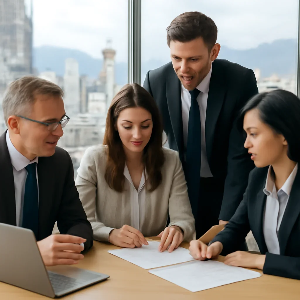 Business team in Vancouver preparing the next step for insurance coverage